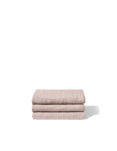 Serviette de bain en lin - Waffle - Beige Rosé ou a consommer sur place