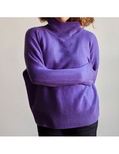 Merci - Pull col cheminée en cachemire - Violet destockage