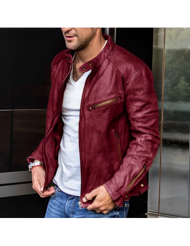 Collection Hommes® Blouson en cuir PU stylé avec fermeture éclair acheter en ligne