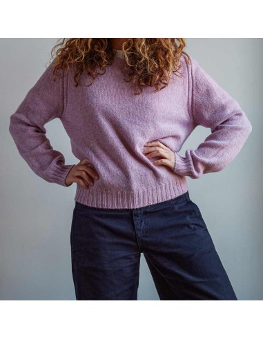 Merci - Pull en laine Shetland Femme - Rose la chaussure