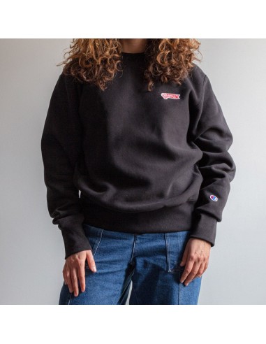 Merci x Champion - Sweat Merci - Noir brillant des détails fins