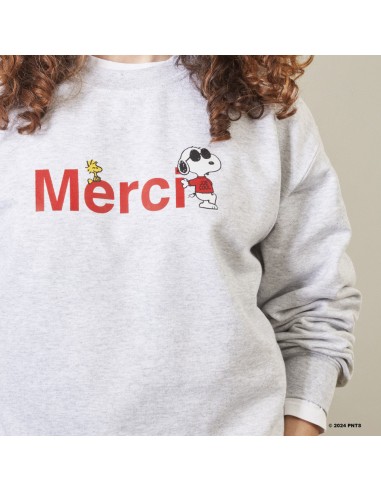 Peanuts x Merci - Sweat Merci - Gris Voir les baskets